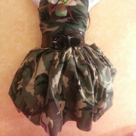 CUSTOM ORDER Sexy Cool Camouflage Tutu Dress Set - Picture 2 of 8